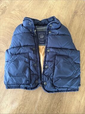 GAP Navy Quilted Puffer Vest for Kids
